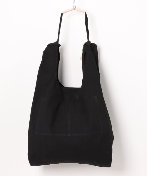 EARTH MADE(アースメイド)の「WASHED COTTON タッセル TOTE(トートバッグ・レディース・グレー/キナリ/ライトグリーン/ブラウン/ブラック・FREE)」の9枚目の写真