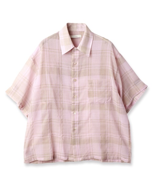 Jieda（ジエダ）の「CHECK SHIRT S/S（シャツ/ブラウス・メンズ・ライトピンク/ライトグレー・1/2）」の18枚目の写真