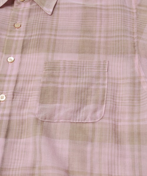 Jieda（ジエダ）の「CHECK SHIRT S/S（シャツ/ブラウス・メンズ・ライトピンク/ライトグレー・1/2）」の13枚目の写真
