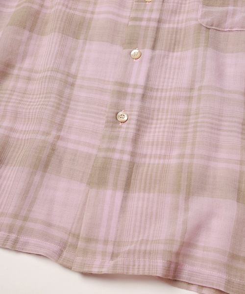 Jieda（ジエダ）の「CHECK SHIRT S/S（シャツ/ブラウス・メンズ・ライトピンク/ライトグレー・1/2）」の12枚目の写真