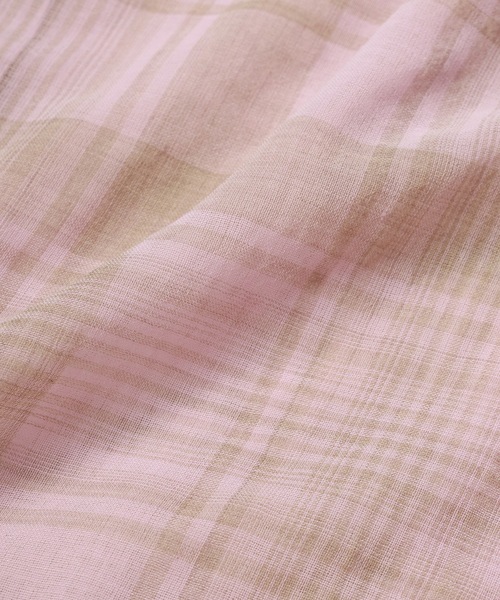 Jieda（ジエダ）の「CHECK SHIRT S/S（シャツ/ブラウス・メンズ・ライトピンク/ライトグレー・1/2）」の9枚目の写真