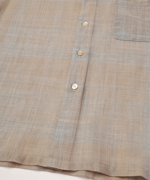 Jieda（ジエダ）の「CHECK SHIRT S/S（シャツ/ブラウス・メンズ・ライトピンク/ライトグレー・1/2）」の6枚目の写真