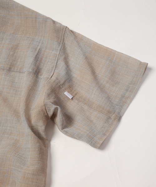 Jieda（ジエダ）の「CHECK SHIRT S/S（シャツ/ブラウス・メンズ・ライトピンク/ライトグレー・1/2）」の5枚目の写真