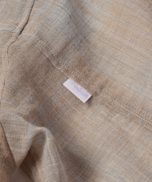 Jieda（ジエダ）の「CHECK SHIRT S/S（シャツ/ブラウス・メンズ・ライトピンク/ライトグレー・1/2）」の4枚目の写真