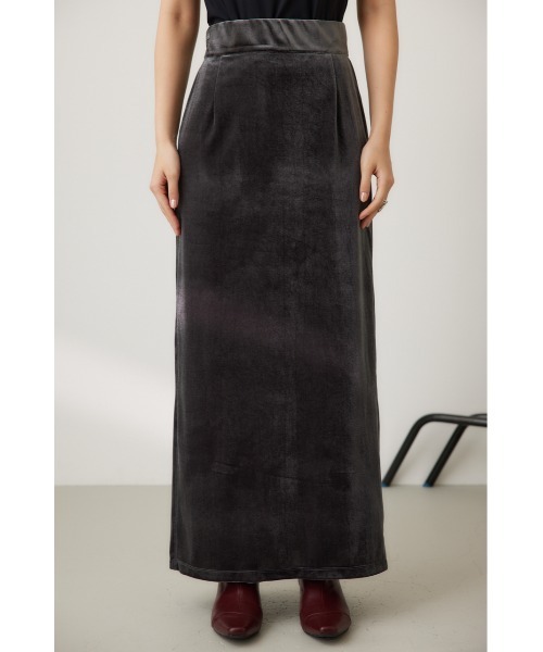 crie conforto(クリーコンフォルト)の「ベロアストレートロングスカート(スカート・レディース・モカ/ダークグレー/ブラウン・SMALL/MEDIUM)」の8枚目の写真