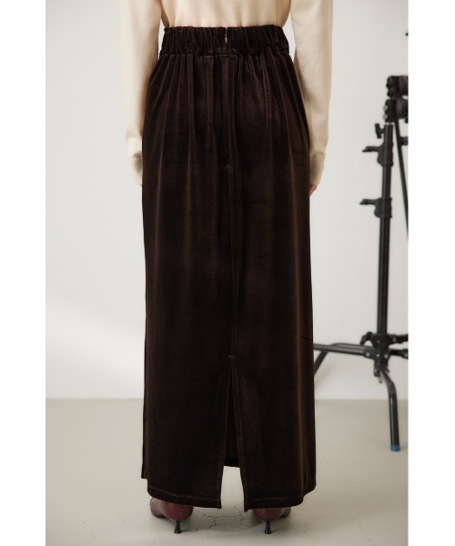 crie conforto(クリーコンフォルト)の「ベロアストレートロングスカート(スカート・レディース・モカ/ダークグレー/ブラウン・SMALL/MEDIUM)」の20枚目の写真