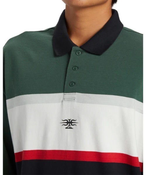 Quiksilver（クイックシルバー）の「MERCURY RUGBY POLO/クイックシルバーラグビーシャツ（ポロシャツ・メンズ・グリーン・LARGE/MEDIUM/SMALL/X-LARGE）」の4枚目の写真