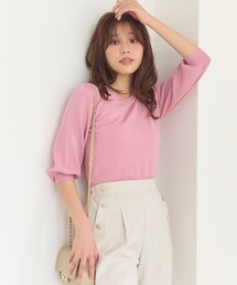 アンサンブル ニット」に該当するトップス（ピンク/桃色系