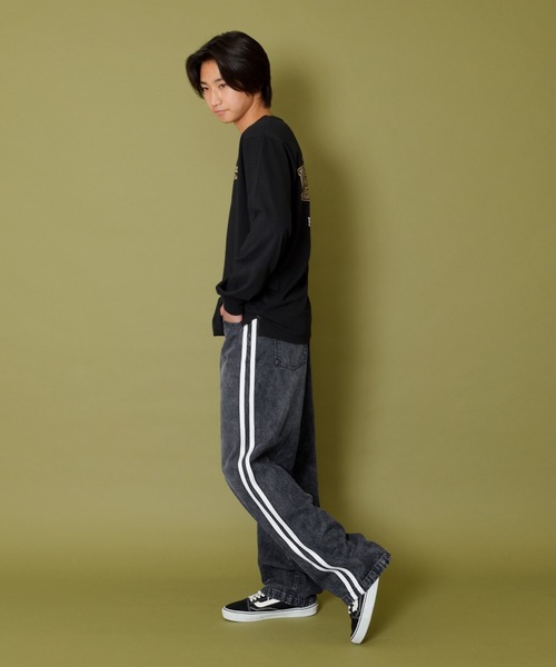 GLAZOS（グラソス）の「デニム・配色ラインパンツ（その他パンツ・キッズ・ライトブルー/ブラック・S/M/L/LL）」の13枚目の写真