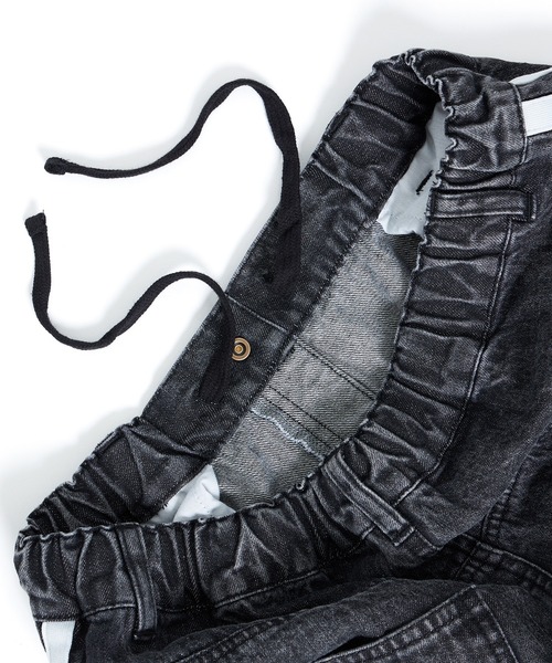 GLAZOS（グラソス）の「デニム・配色ラインパンツ（その他パンツ・キッズ・ライトブルー/ブラック・S/M/L/LL）」の3枚目の写真