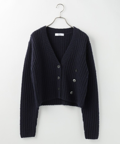 yuw（ユウ）の「ウールブレンドカシュクールカーディガン　144123（カーディガン/ボレロ・レディース・ネイビー/ピンク・FREE）」の15枚目の写真