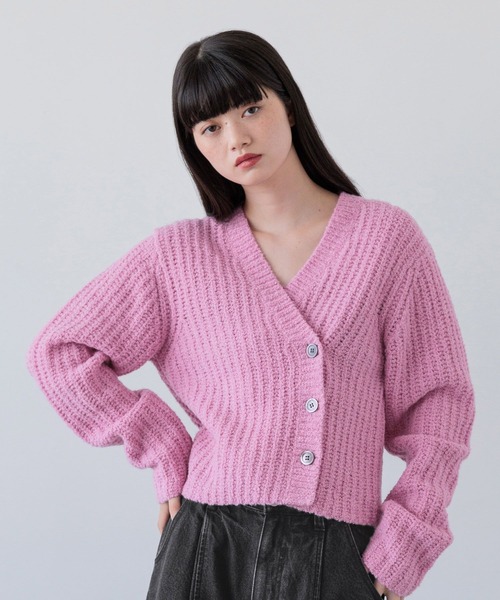 セール】ウールブレンドカシュクールカーディガン 144123