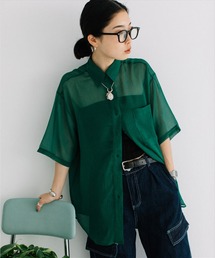 SUWDEE（スーディー）の「sheer H/S shirt（シャツ/ブラウス）」