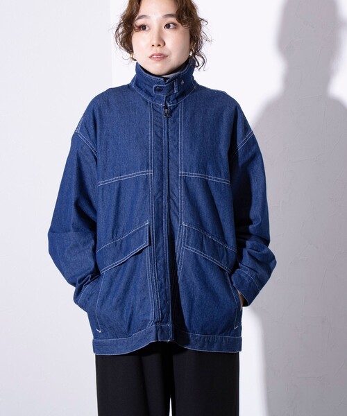 GLOSTER(グロスター)の「【GLOSTER/グロスター】DENIM/デニム ジップブルゾン(ブルゾン・メンズ・ライトブルー/ブラック/インディゴブルー・M/L)」の9枚目の写真