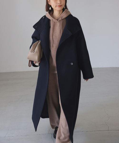 セール】パイルメルトンスタンドコクーンコート（その他アウター  