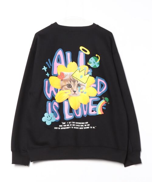 JOHN'S CLOSET（ジョンズクローゼット）の「【13】デジタルプリント＆発砲プリント ビッグトレーナー（スウェット・メンズ・ブラック/ホワイト系その他/オフホワイト/ブラック系その他・LARGE/MEDIUM）」の13枚目の写真