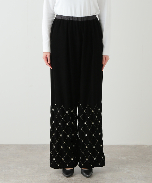 SARA MALLIKA PARVEEN BEADS EMBPANTS 020642SP2：パンツ（その他  