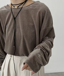 CAPRICIEUX LE'MAGE | 【C.L】シアーベロアロンT(Tシャツ/カットソー)