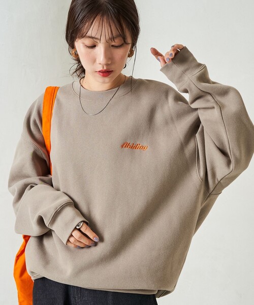 セール】限定展開 サガラ刺繍 バックロゴ 裏起毛 スウェット