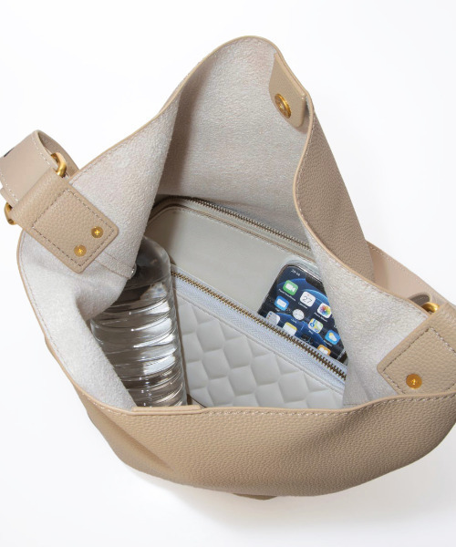 カシュカシュ cachecache / シボフェイクレザーソフトホーボーバッグ（トートバッグ）｜cache cache（カシュ カシュ）