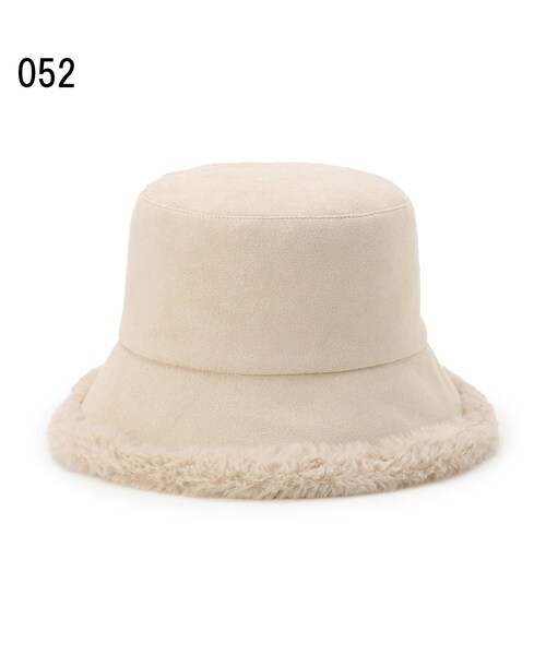 SHOO・LA・RUE(シューラルー)の「◆リバーシブルフェイクムートン×フェイクファーバケハ(ハット・レディース・ベージュ/ブラック/オフホワイト/チャコールグレー・00)」の5枚目の写真