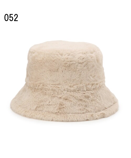 SHOO・LA・RUE(シューラルー)の「◆リバーシブルフェイクムートン×フェイクファーバケハ(ハット・レディース・ベージュ/ブラック/オフホワイト/チャコールグレー・00)」の6枚目の写真