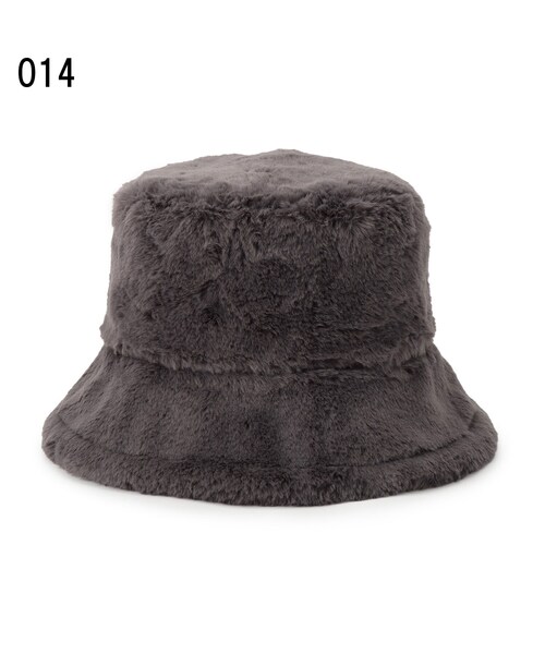 SHOO・LA・RUE(シューラルー)の「◆リバーシブルフェイクムートン×フェイクファーバケハ(ハット・レディース・ベージュ/ブラック/オフホワイト/チャコールグレー・00)」の10枚目の写真