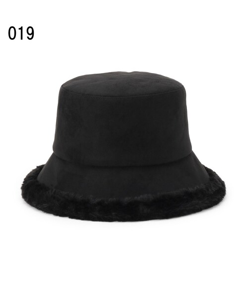 SHOO・LA・RUE(シューラルー)の「◆リバーシブルフェイクムートン×フェイクファーバケハ(ハット・レディース・ベージュ/ブラック/オフホワイト/チャコールグレー・00)」の11枚目の写真