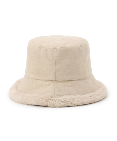 SHOO・LA・RUE(シューラルー)の「◆リバーシブルフェイクムートン×フェイクファーバケハ(ハット・レディース・ベージュ/ブラック/オフホワイト/チャコールグレー・00)」の13枚目の写真