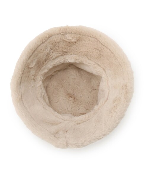 SHOO・LA・RUE(シューラルー)の「◆リバーシブルフェイクムートン×フェイクファーバケハ(ハット・レディース・ベージュ/ブラック/オフホワイト/チャコールグレー・00)」の15枚目の写真