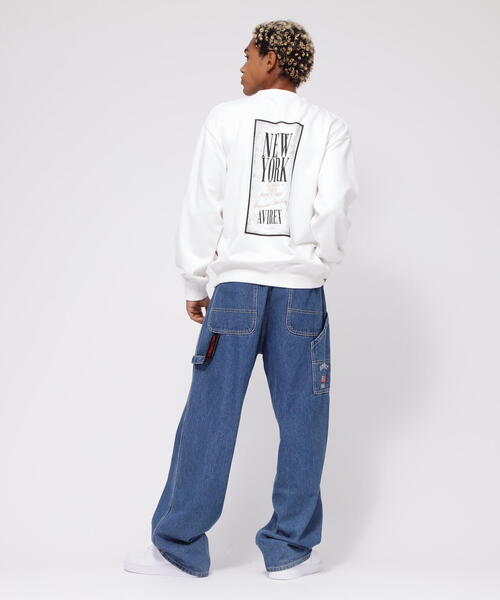 AVIREX(アヴィレックス)の「《WEB&DEPOT限定》TAPESTORY OF NEWYORK CREWNECK SWEAT(スウェット・メンズ・レッド系その他4/チャコールグレー/ホワイト・F)」の12枚目の写真