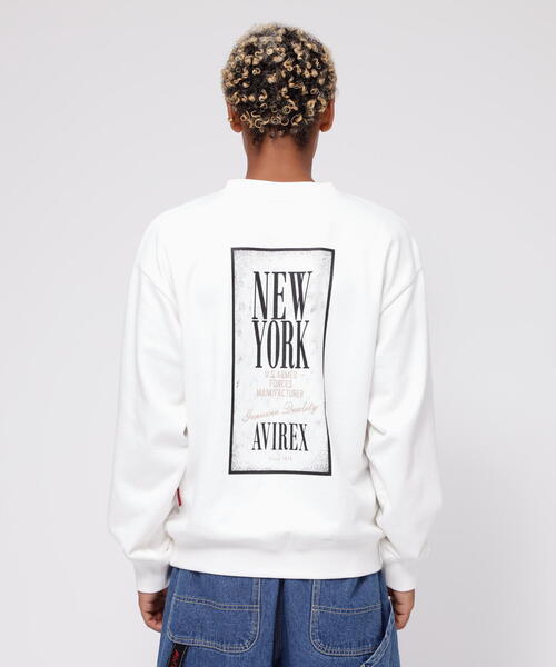 AVIREX(アヴィレックス)の「《WEB&DEPOT限定》TAPESTORY OF NEWYORK CREWNECK SWEAT(スウェット・メンズ・レッド系その他4/チャコールグレー/ホワイト・F)」の15枚目の写真