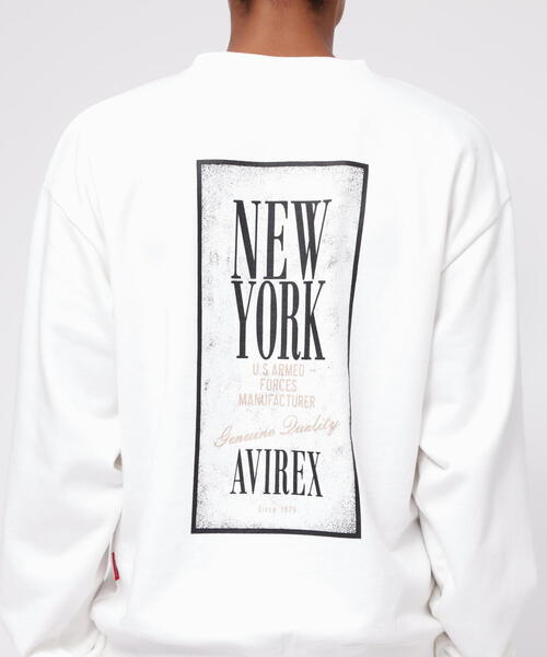AVIREX(アヴィレックス)の「《WEB&DEPOT限定》TAPESTORY OF NEWYORK CREWNECK SWEAT(スウェット・メンズ・レッド系その他4/チャコールグレー/ホワイト・F)」の20枚目の写真