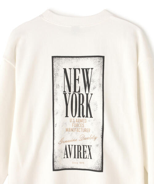 AVIREX(アヴィレックス)の「《WEB&DEPOT限定》TAPESTORY OF NEWYORK CREWNECK SWEAT(スウェット・メンズ・レッド系その他4/チャコールグレー/ホワイト・F)」の22枚目の写真