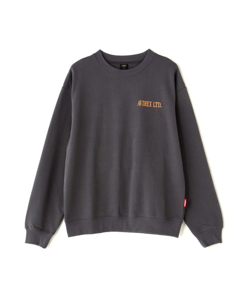 AVIREX(アヴィレックス)の「《WEB&DEPOT限定》TAPESTORY OF NEWYORK CREWNECK SWEAT(スウェット・メンズ・レッド系その他4/チャコールグレー/ホワイト・F)」の3枚目の写真