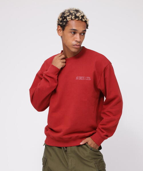 AVIREX(アヴィレックス)の「《WEB&DEPOT限定》TAPESTORY OF NEWYORK CREWNECK SWEAT(スウェット・メンズ・レッド系その他4/チャコールグレー/ホワイト・F)」の7枚目の写真