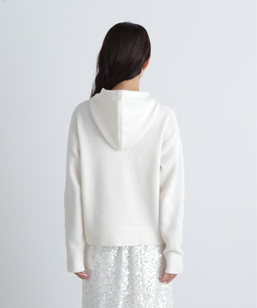 N.（N. Natural Beauty Basic）（エヌエヌナチュラルビューティーベーシック）の「ニットパーカー（パーカー・レディース・オフホワイト/グレー/ピンク・MEDIUM）」の14枚目の写真