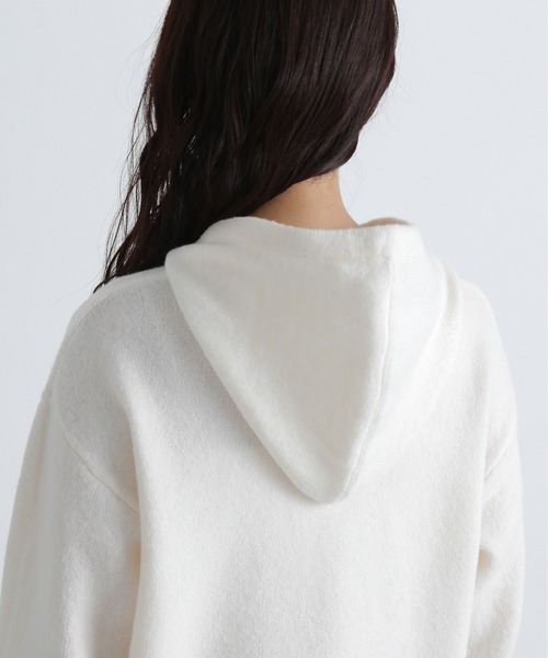 N.（N. Natural Beauty Basic）（エヌエヌナチュラルビューティーベーシック）の「ニットパーカー（パーカー・レディース・オフホワイト/グレー/ピンク・MEDIUM）」の16枚目の写真