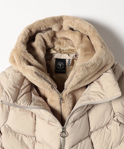 CAPE HORN: ALVAREZ MATT セミロング フード付き ダウン コート