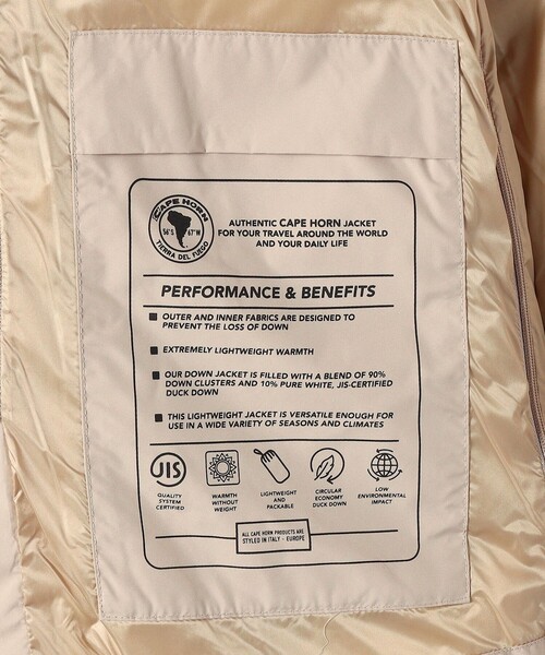 CAPE HORN: ALVAREZ MATT セミロング フード付き ダウン コート