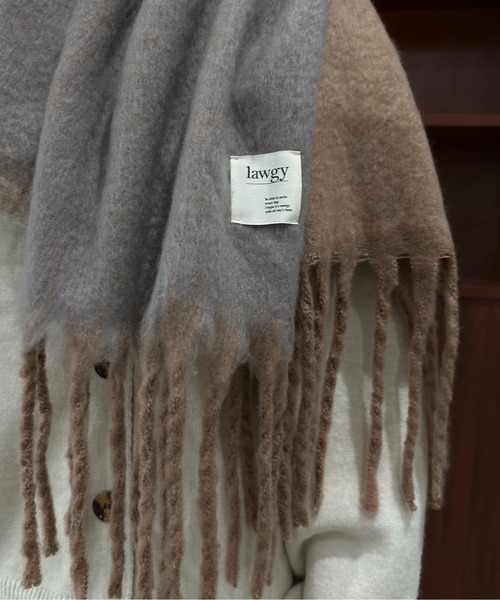 lawgy(ラウジー)の「mix color fringe muffler / ミックスカラーフリンジマフラー(マフラー・レディース・チェック/マルチ・FREE)」の10枚目の写真