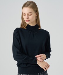 7分袖 プルオーバー」に該当するトップス（ブラック/黒色系