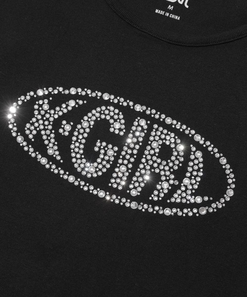 RHINESTONE OVAL LOGO S/S BABY TEE（Tシャツ/カットソー）｜X