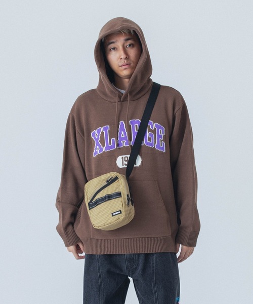 XLARGE(エクストララージ)の「RIPSTOP SQUARE SHOULDER BAG(ショルダーバッグ・メンズ・ブラック/ベージュ/パープル・ONE SIZE)」の15枚目の写真