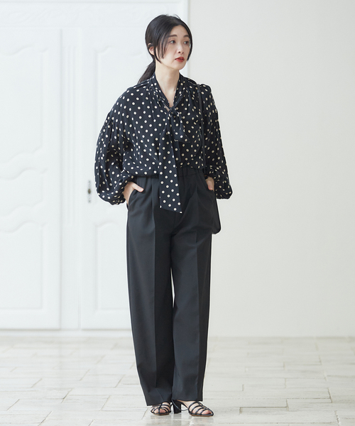 journal standard L'essage(ジャーナルスタンダードレサージュ)の「《追加3》IPEKERDOTボウタイブラウス(シャツ/ブラウス・レディース・ブラック/ダークブルー・FREE)」の3枚目の写真