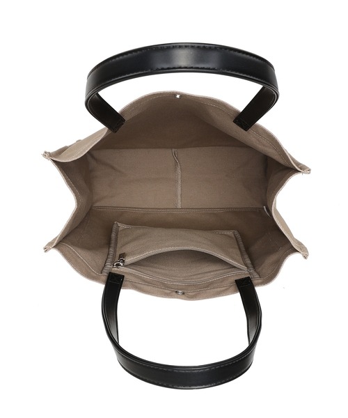 Ungrid(アングリッド)の「【Ungrid/アングリッド】ウォッシュド コットンキャンバス ラージトートバッグ(トートバッグ・レディース・ブラック/アイボリー/グレイッシュベージュ・FREE)」の8枚目の写真