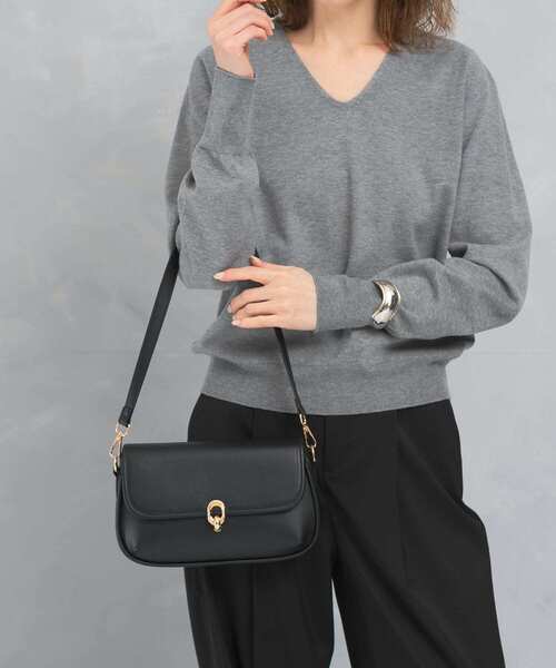 URBAN RESEARCH ROSSO WOMEN(アーバンリサーチ ロッソ)の「ヴィンテージライクフラップバッグ(ショルダーバッグ・レディース・ブラック/オフホワイト・-)」の5枚目の写真