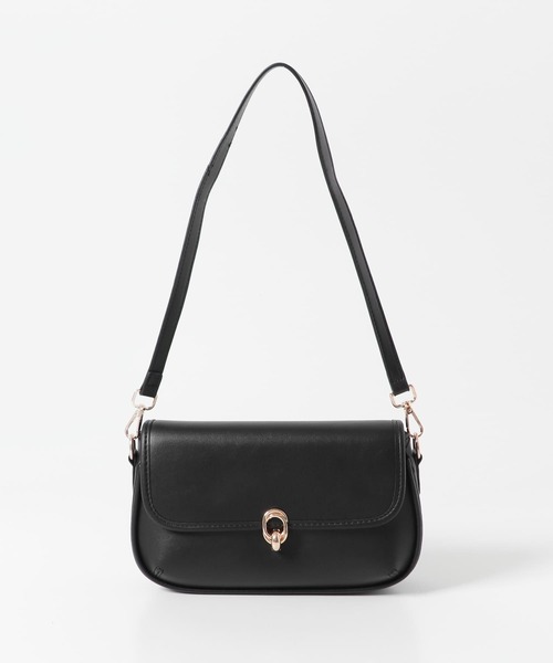 URBAN RESEARCH ROSSO WOMEN(アーバンリサーチ ロッソ)の「ヴィンテージライクフラップバッグ(ショルダーバッグ・レディース・ブラック/オフホワイト・-)」の7枚目の写真