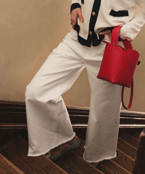 DONOBAN（ドノバン）の「撥水ワイドデニム（デニムパンツ・レディース・ホワイト/ライトブルー・M-Short/M-Regular/L-Short/L-Long/M-Long/L-Regular）」の11枚目の写真