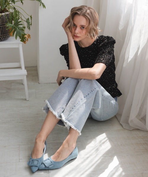 DONOBAN（ドノバン）の「撥水ワイドデニム（デニムパンツ・レディース・ホワイト/ライトブルー・M-Short/M-Regular/L-Short/L-Long/M-Long/L-Regular）」の12枚目の写真